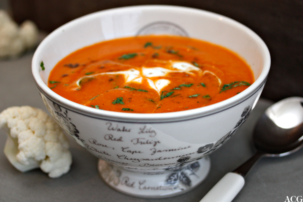 orange blomkålsuppe