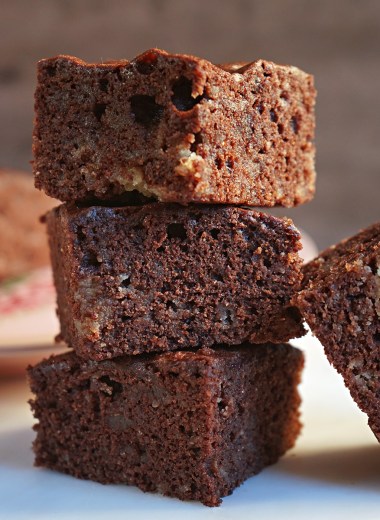brownies med marsipan