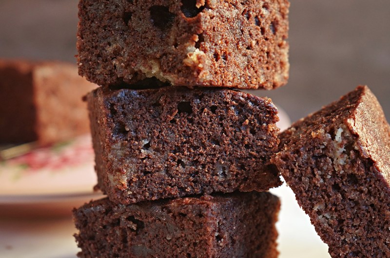 brownies med marsipan