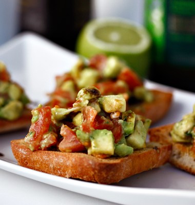 bruschetta med avokado
