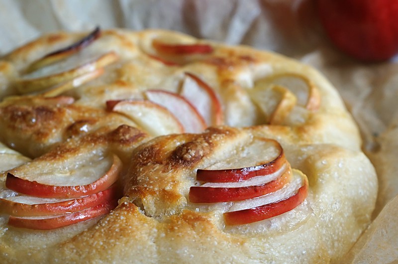 focaccia med epleskiver