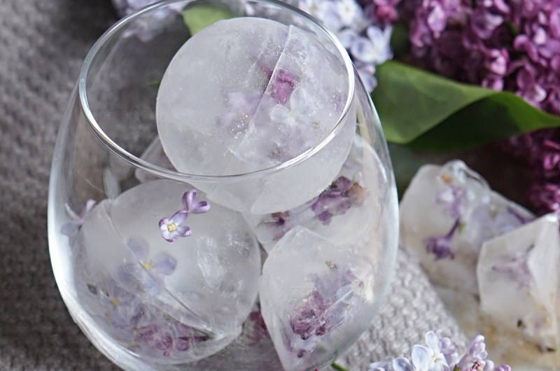 isbiter med blomster