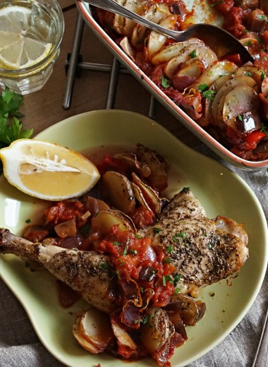 ovnsbakt kylling med ratatouille