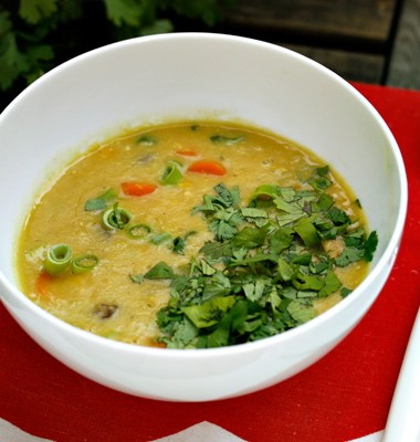 linsesuppe med kokosmelk