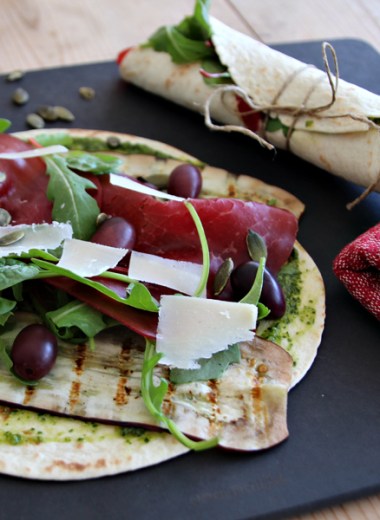 Bilde av wraps med bresaola og grillet aubergine