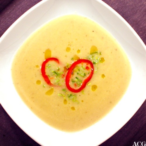 potet og purreløksuppe